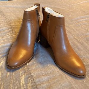 J. Crew New Brown Leather Ankle Boots SZ 7